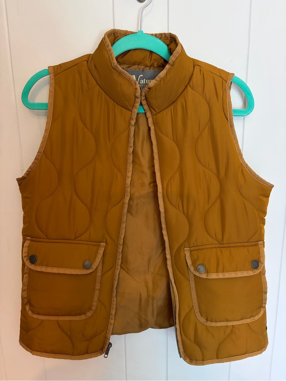 Natural Reflections Quilted Vest - Mustard